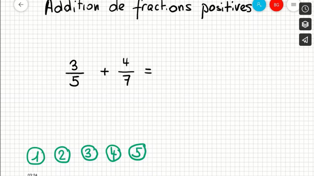 Addition de fractions 1